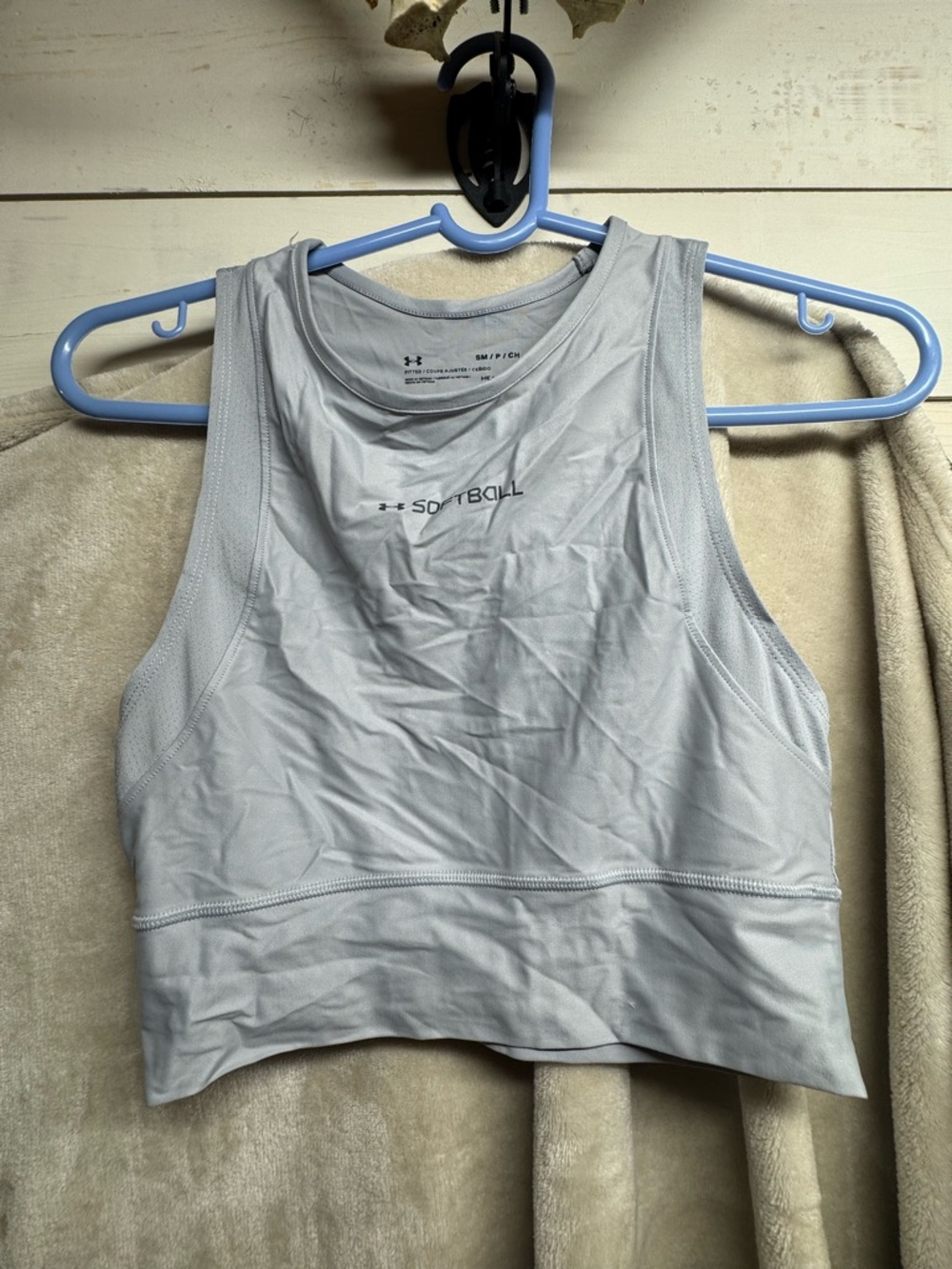 Under Armour Light Gray HeatGear Athletic Tank - Racerback